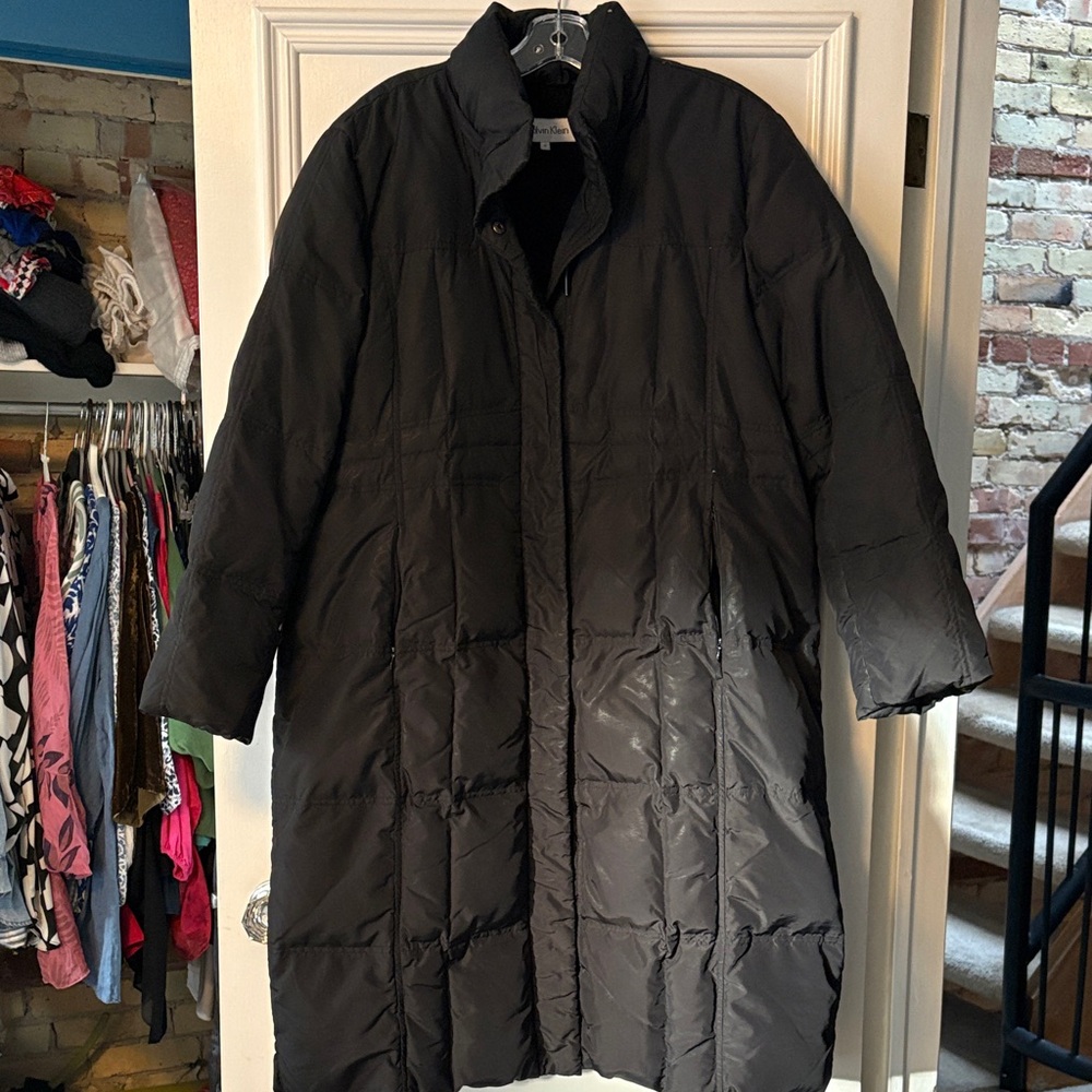 Plus Size Women's Black Puffer Coat